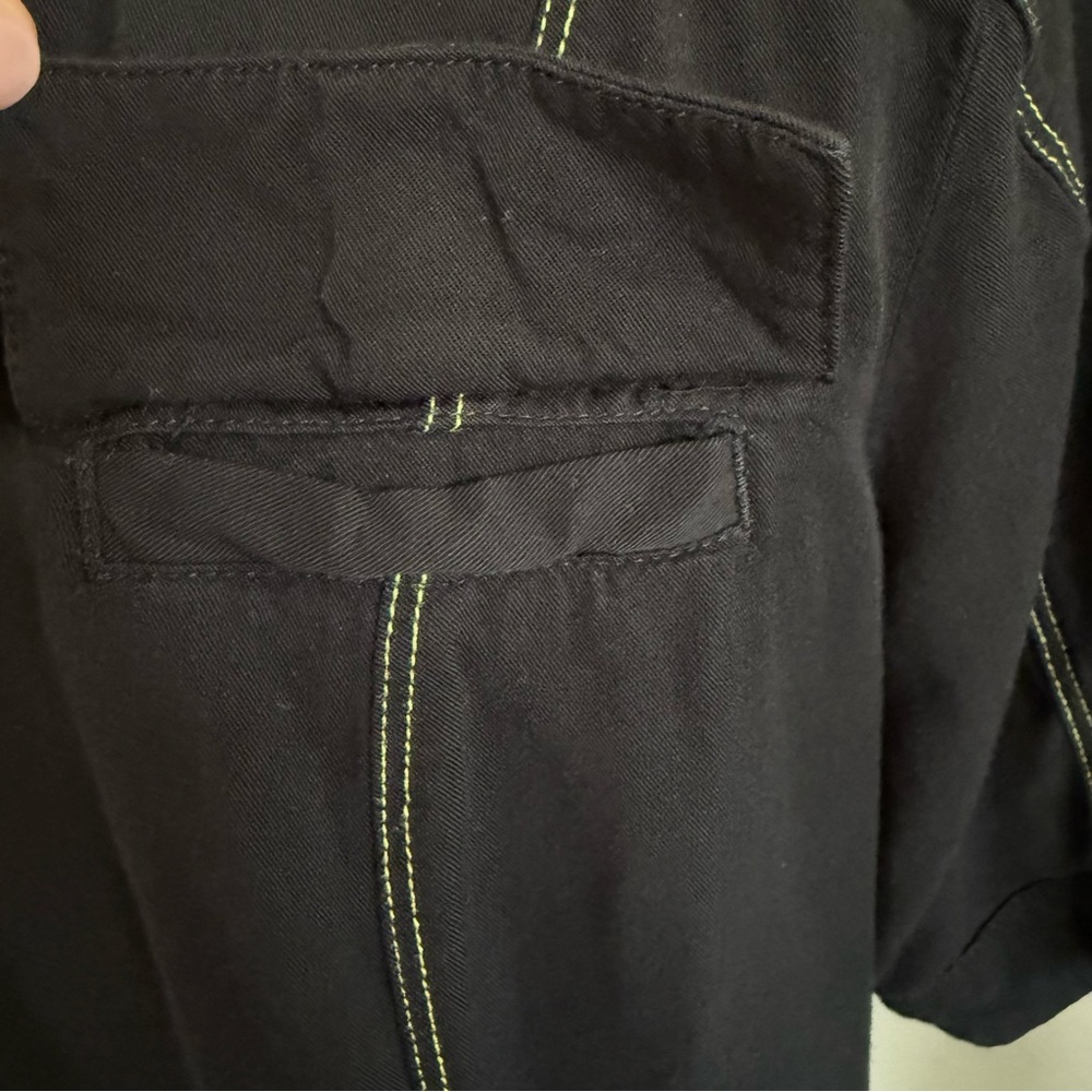 Harley-Davidson MC Black‎ Short Sleeve Full Zip-Up Shirt Women's Size Medium - Picture 9 of 12